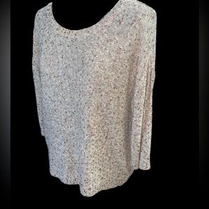 Women’s H&M Beige Gold Flecked Oversized Sweater